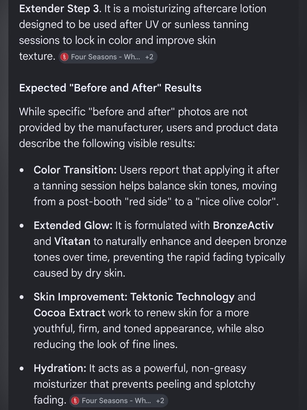 TEKTON California Tan Extebder Hydrating Aftercare to lock in colour - Picture 3 of 3